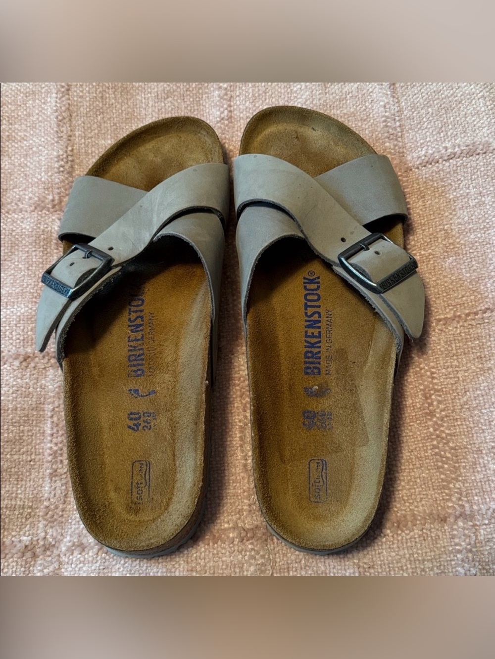 Birkenstock Gray Crossover Sandals